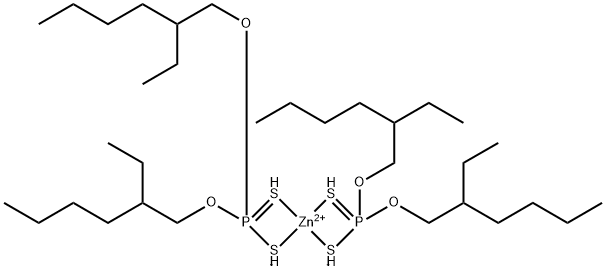 (T-4)-二(O,O-雙2-乙基己基二硫代磷酸-S,S')鋅 結構式