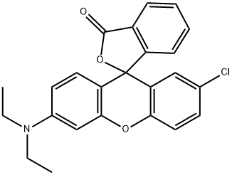 2'-氯-6'-(二乙氨基)螺[異苯并呋喃-1(3H),9'-(9H)占噸]-3-酮 結構式